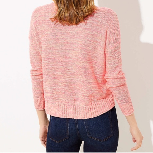 LOFT Marled Elliptical Hem Sweater - Picture 2 of 8